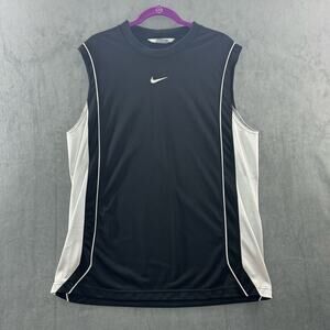 Nike 2000's Sleeveless Middle Logo Large Black/Gray Shirt